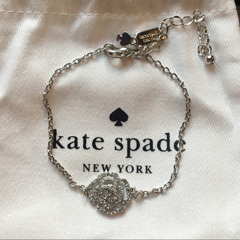 Gorgeous NWOT kate spade Pave Rose Bracelet! - Picture 1 of 7